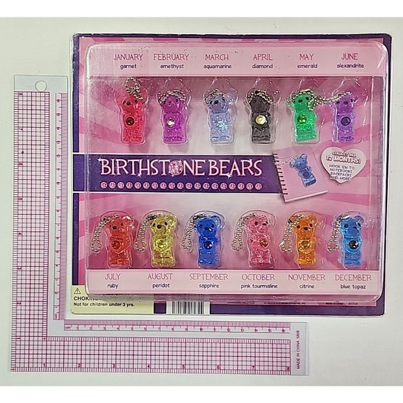 Vintage Vending Display Board Birthstone Bears 0408 - Picture 1 of 2
